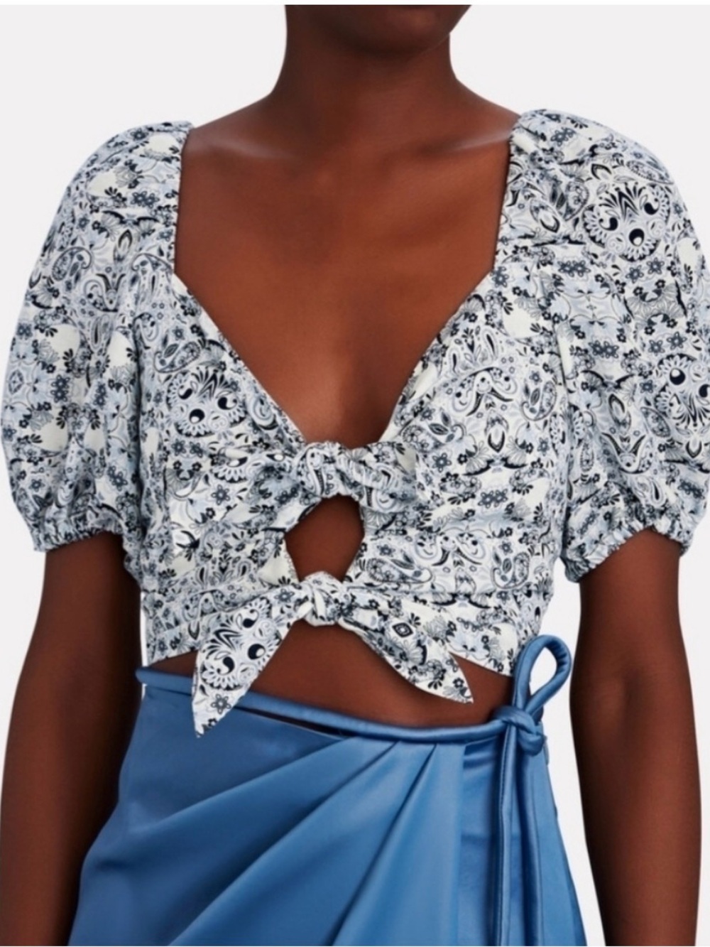 Intermix Janella Two Tie Crop Top NWT